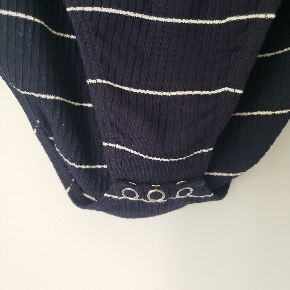 Capulet Buona Scoop Back Bodysuit in Navy Stripe - Picture 8 of 11